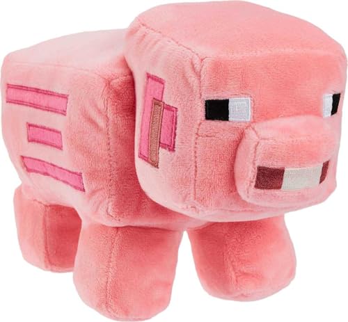 Mattel Minecraft Basic Plush Doll – 8-Inch Soft Toy with Pixelated Details for Kids Ages 3+