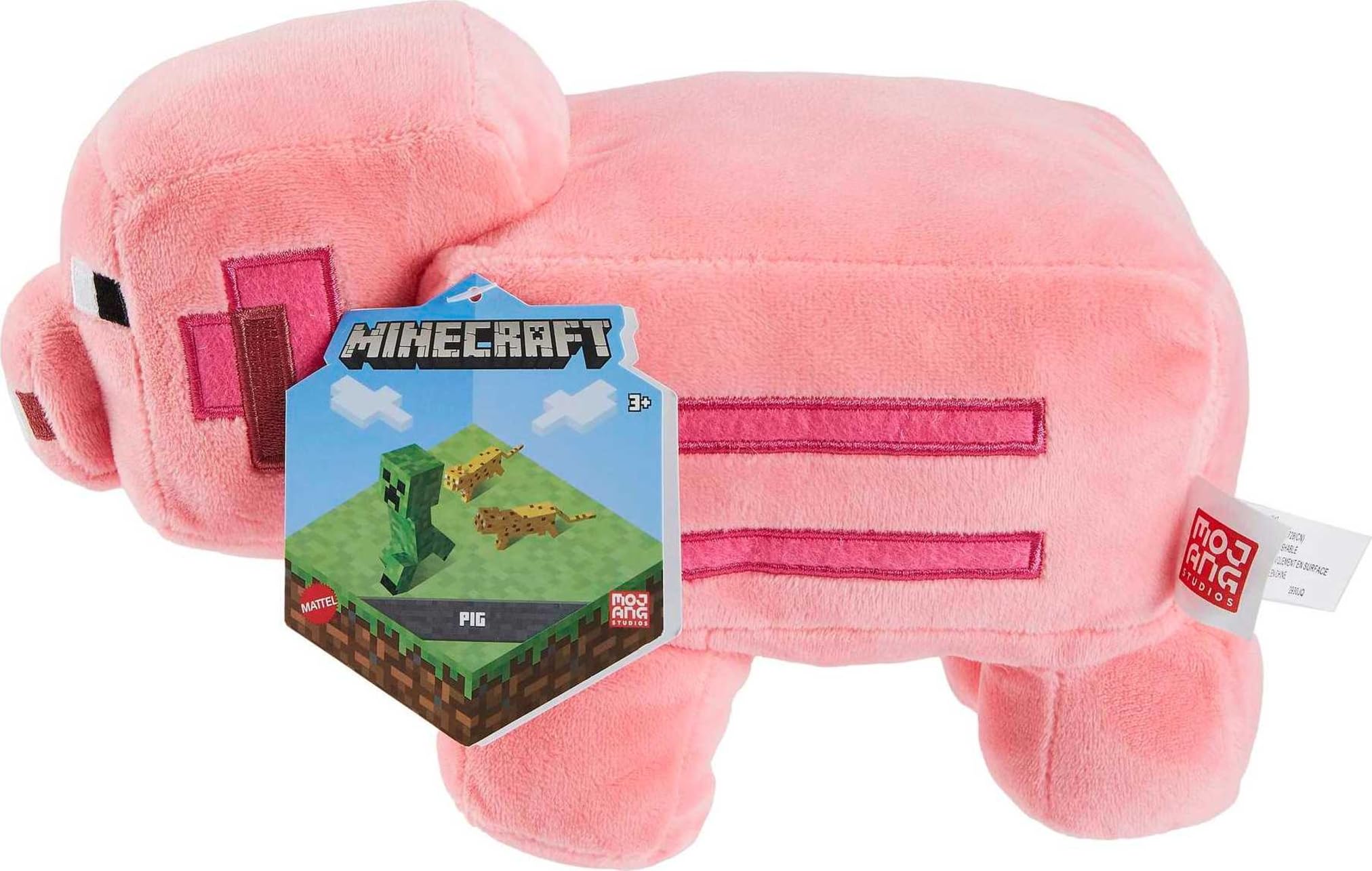 Mattel Minecraft Basic Plush Doll – 8-Inch Soft Toy with Pixelated Details for Kids Ages 3+