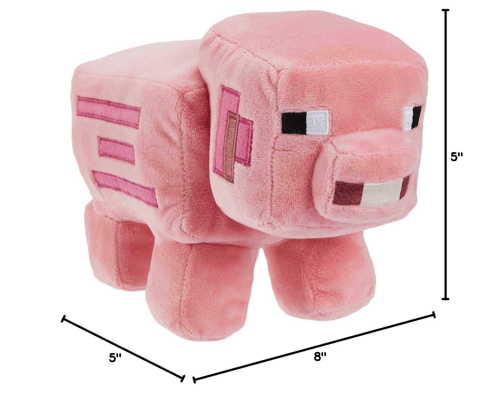 Mattel Minecraft Basic Plush Doll – 8-Inch Soft Toy with Pixelated Details for Kids Ages 3+