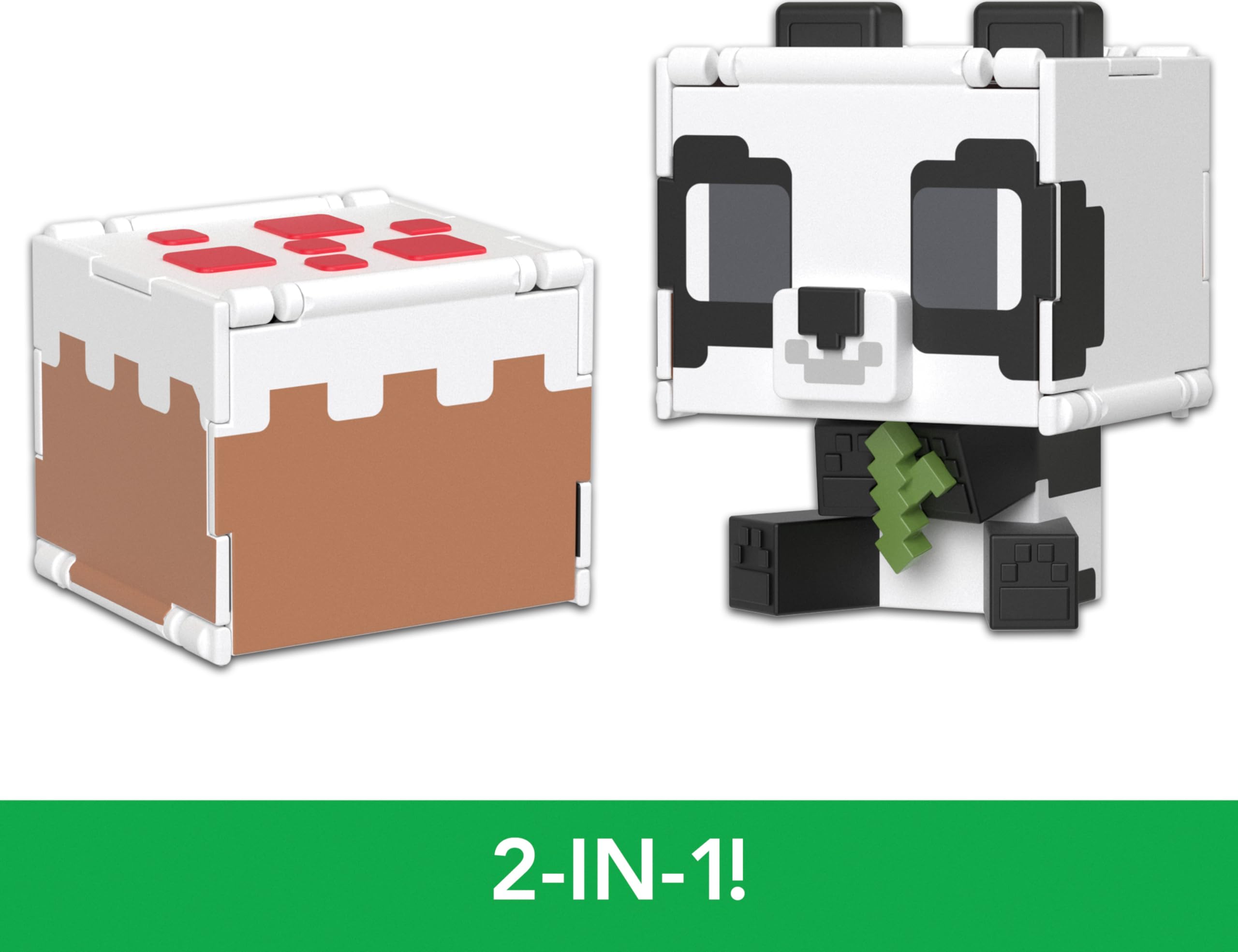 Mattel Minecraft Flippin' Figs 2-in-1 Transforming Action Figure (3.75-Inch, Pixelated Design)