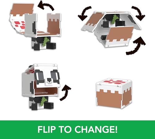 Mattel Minecraft Flippin' Figs 2-in-1 Transforming Action Figure (3.75-Inch, Pixelated Design)