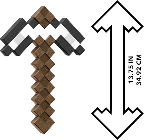 Mattel Minecraft Iron Pickaxe Battle Toy – Kid-Sized Role-Play Accessory for Ages 6+