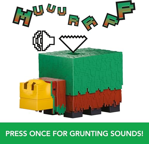 Mattel Minecraft Sniffer Action Figure – 3.25-Inch Collectible with Game-Accurate Sounds, Pixelated Design, Ages 6+