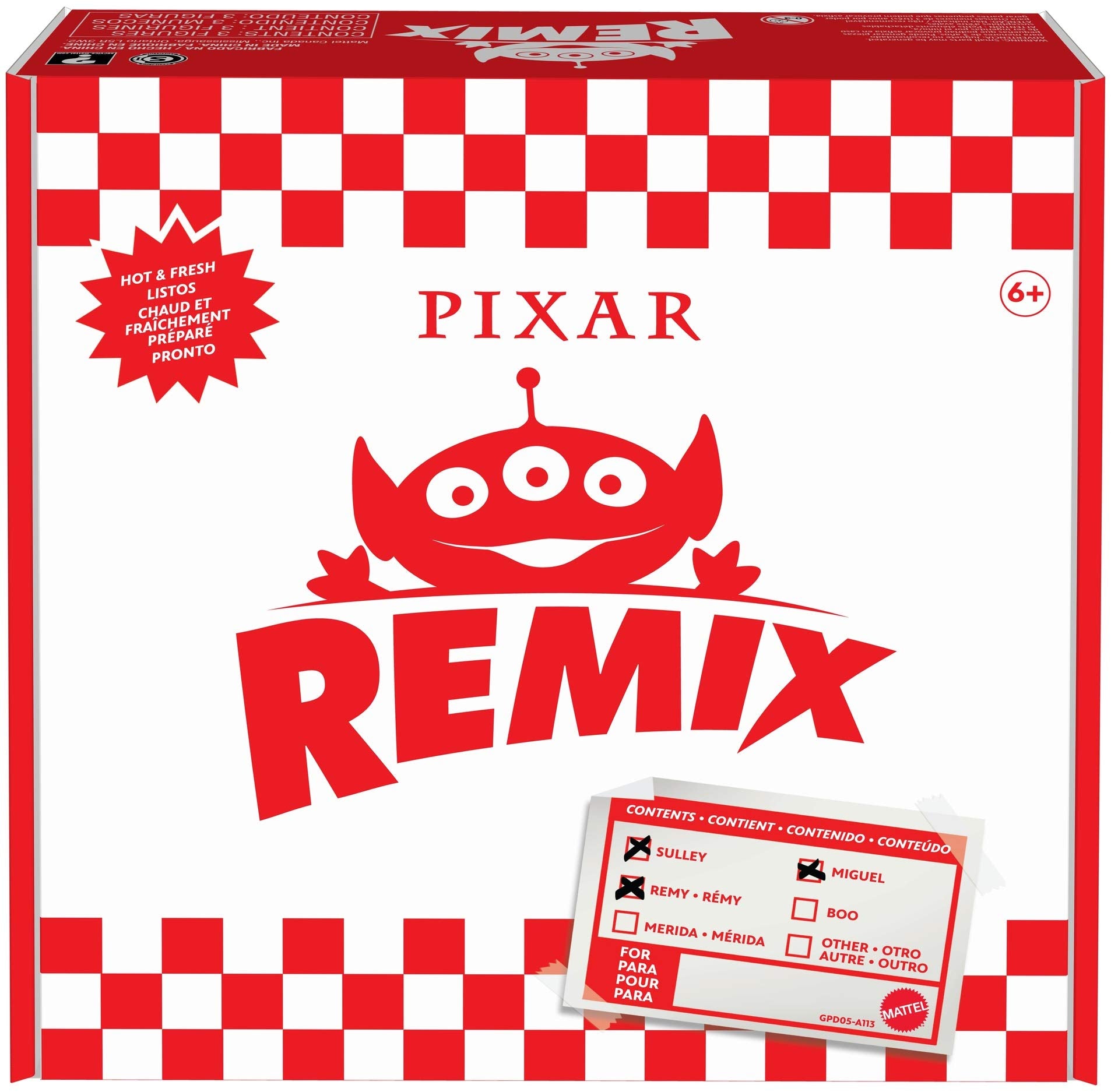 Mattel Pixar Alien Remix 3-Pack: Miguel, Sulley & Remy Mashup Figures
