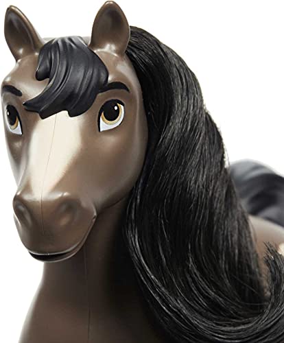 Mattel Spirit Untamed Mustang Mare – 8-Inch Horse Toy with Movable Head and Long Mane