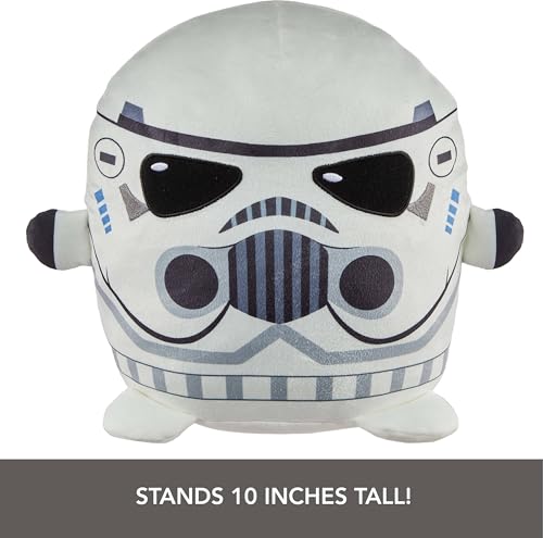 Mattel Star Wars Cuutopia 10-Inch Stormtrooper Plush – Soft Rounded Pillow Doll for Kids and Collectors