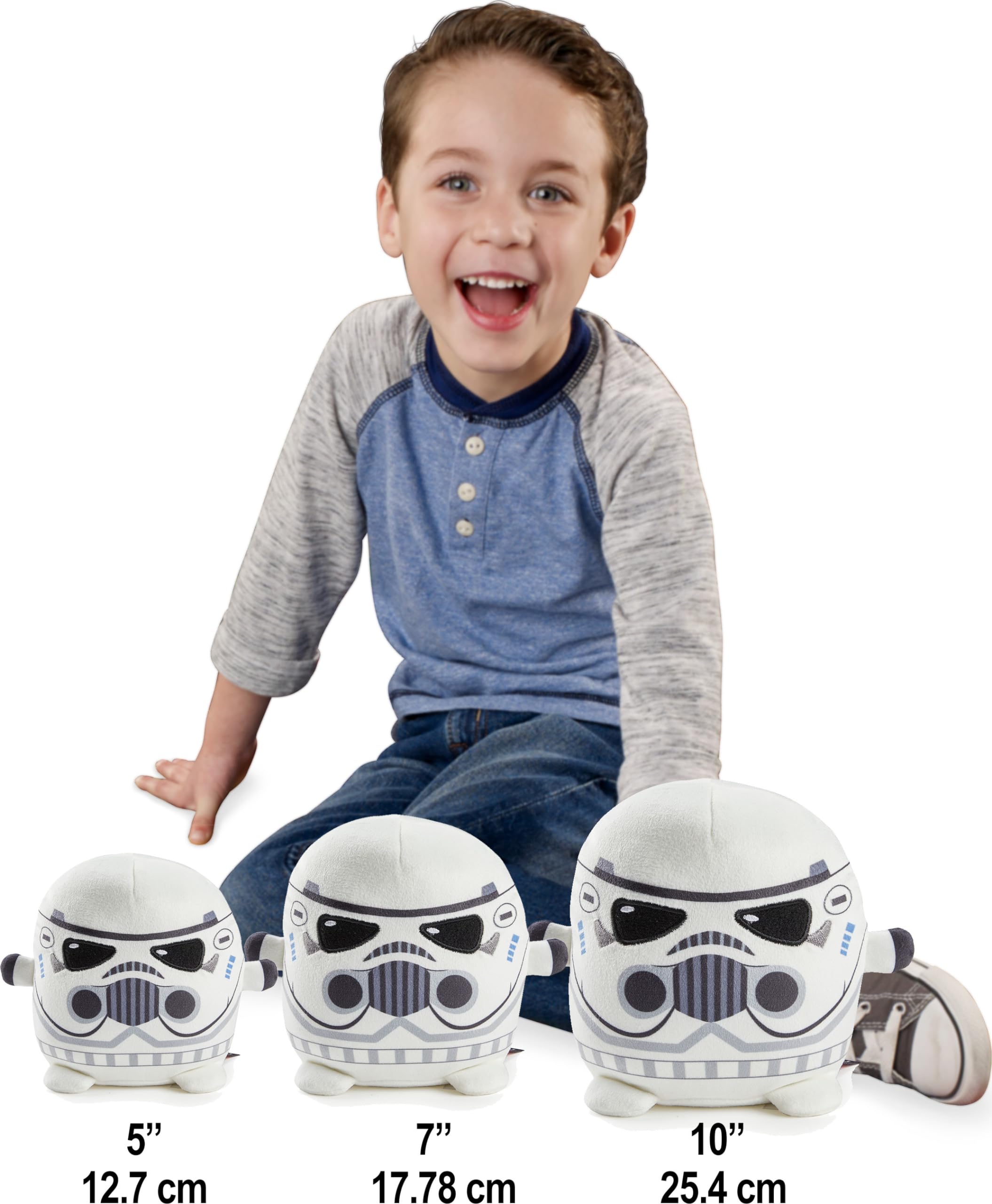 Mattel Star Wars Cuutopia 10-Inch Stormtrooper Plush – Soft Rounded Pillow Doll for Kids and Collectors