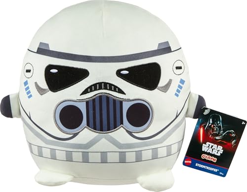 Mattel Star Wars Cuutopia 10-Inch Stormtrooper Plush – Soft Rounded Pillow Doll for Kids and Collectors