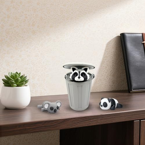 MAVLENT 3D Printed Articulated Raccoon, Panda & Koala Set – Poseable Desk Decor and Stress Reliever