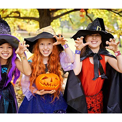 Max Fun 48pcs Halloween Slap Bracelets Party Favors for Kids, 12 Designs