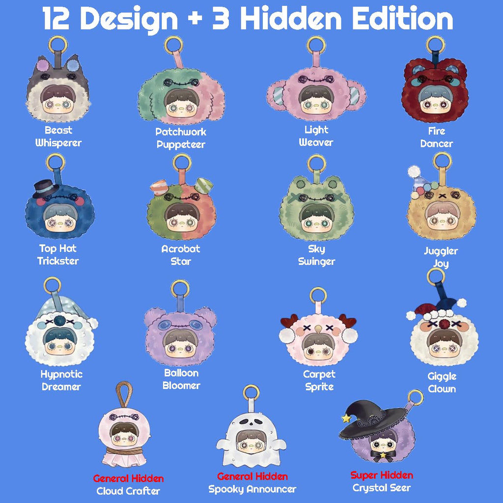 MayMei Crazy Circus Plush Blind Box – 1 Random Figure (12 Regular + 3 Hidden Designs)