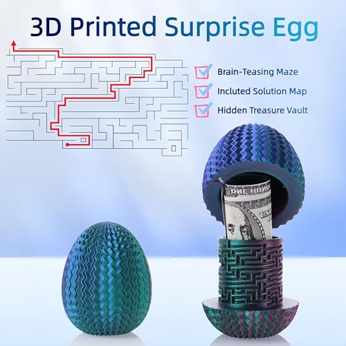 Maze Egg Money Puzzle Box by Yonaso – 3D Hidden Compartment Brain Teaser with 4 Unique Logic Challenges