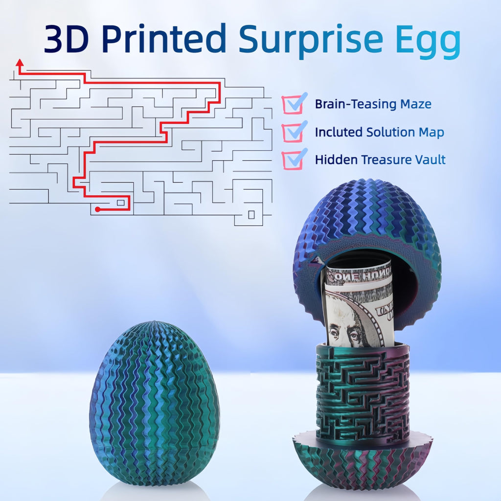 Maze Egg Money Puzzle Box by Yonaso – 3D Hidden Compartment Brain Teaser with 4 Unique Logic Challenges
