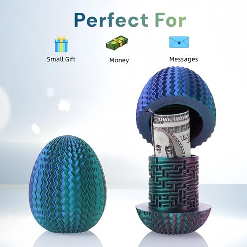 Maze Egg Money Puzzle Box by Yonaso – 3D Hidden Compartment Brain Teaser with 4 Unique Logic Challenges