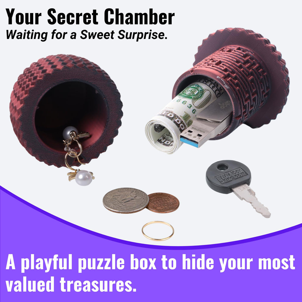 Maze Egg Money Puzzle Gift Box – 3D Printed Brain Teaser with Secret Cash Chamber (Galapopo)