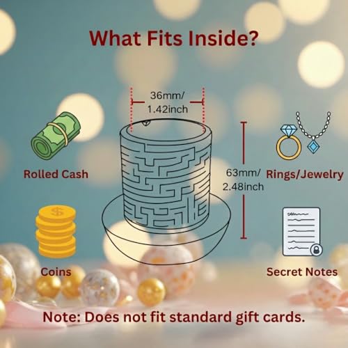 Maze Puzzle Box for Cash Gift – Egg-Shaped Brain Teaser with Secret Compartment