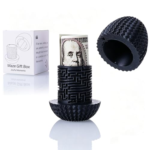 Maze Puzzle Box for Cash Gift – Egg-Shaped Brain Teaser with Secret Compartment