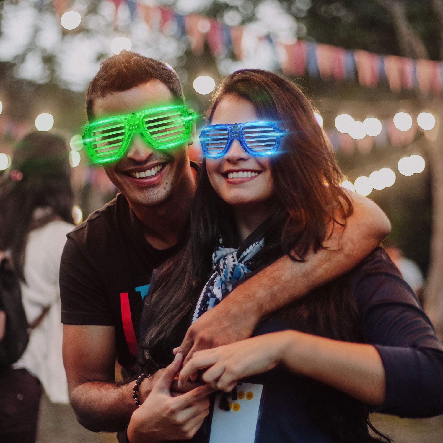 M.best 4 Pack LED Glasses: 4 Colors, 3 Modes, One Size Fits Most