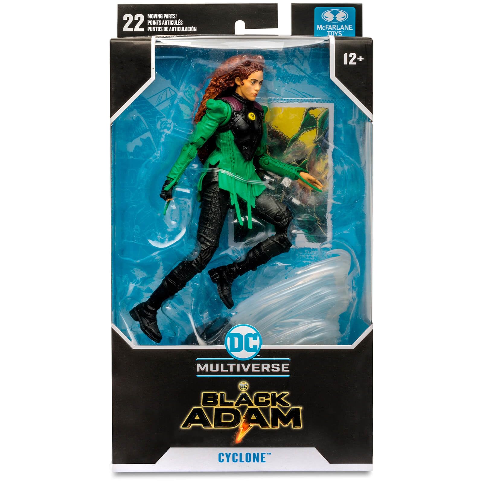 McFarlane Toys DC Black Adam Movie Cyclone 7-Inch Action Figure with Tornado Base and Art Card