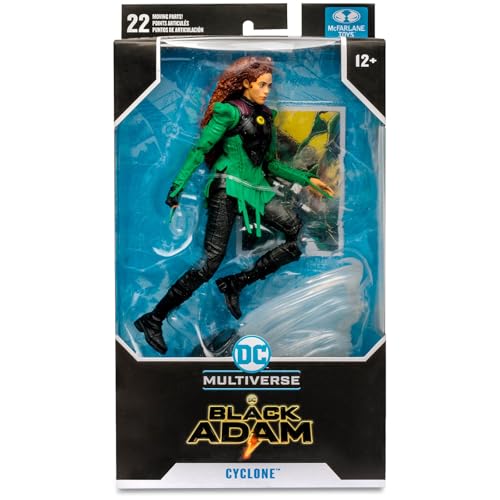 McFarlane Toys DC Black Adam Movie Cyclone 7-Inch Action Figure with Tornado Base and Art Card