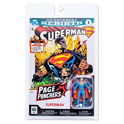 McFarlane Toys DC Rebirth Superman 3-Inch Action Figure with Comic Reprint