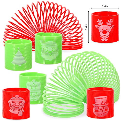 Mchochy 36-Pack Christmas Coil Springs – Assorted Magic Spring Toys for Kids Stocking Stuffers and Party Favors