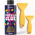 MCTRHG 200ml Clear Puzzle Glue with Applicators – Non-Toxic, Quick Dry, Water-Soluble for 500–5000 Piece Puzzles