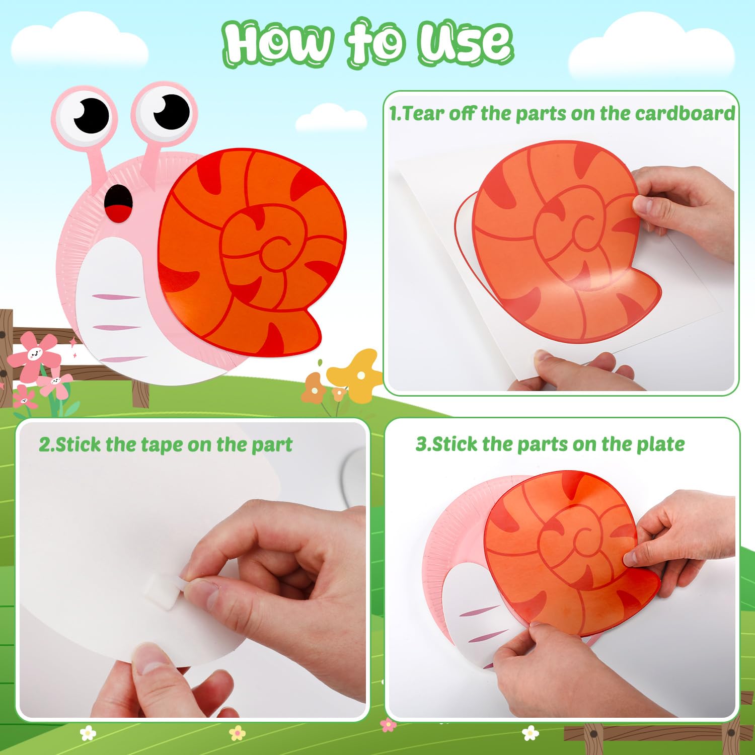 MDCGFOD 16 Pack Animal Paper Plate Craft Kit for Kids Ages 3-6 - Farm Theme DIY Art Project for Parties, Preschool, Classroom