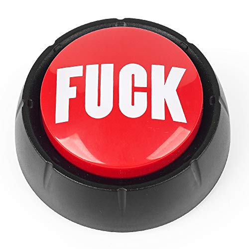 Mealivos Red/Black Talking Button – Plays 'Fuck' Sound, Novelty Gag Toy