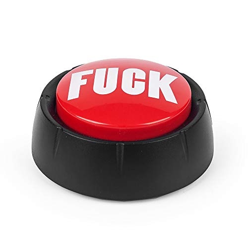 Mealivos Red/Black Talking Button – Plays 'Fuck' Sound, Novelty Gag Toy