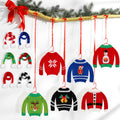 Meanplan 12-Piece Christmas Doll Clothes Set – Knitted Sweaters & Scarves for 11.5-Inch Dolls