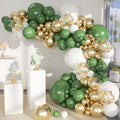 MEBAY 146-Piece Avocado Green, Gold & White Balloon Arch Kit for Parties, Weddings & Baby Showers