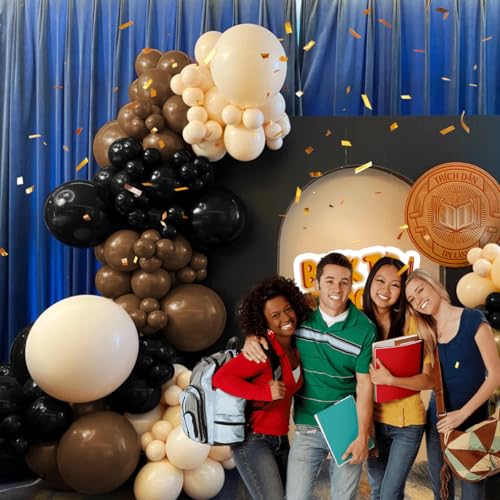 MEBAY 155-Piece Howdy Western Balloon Garland Arch Kit – Black, Brown & Nude – for Rodeo, Farm Birthday, Country Party Decor