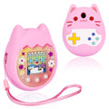 Meetikar Pink Silicone Cover for Tamagotchi Pix with Lanyard