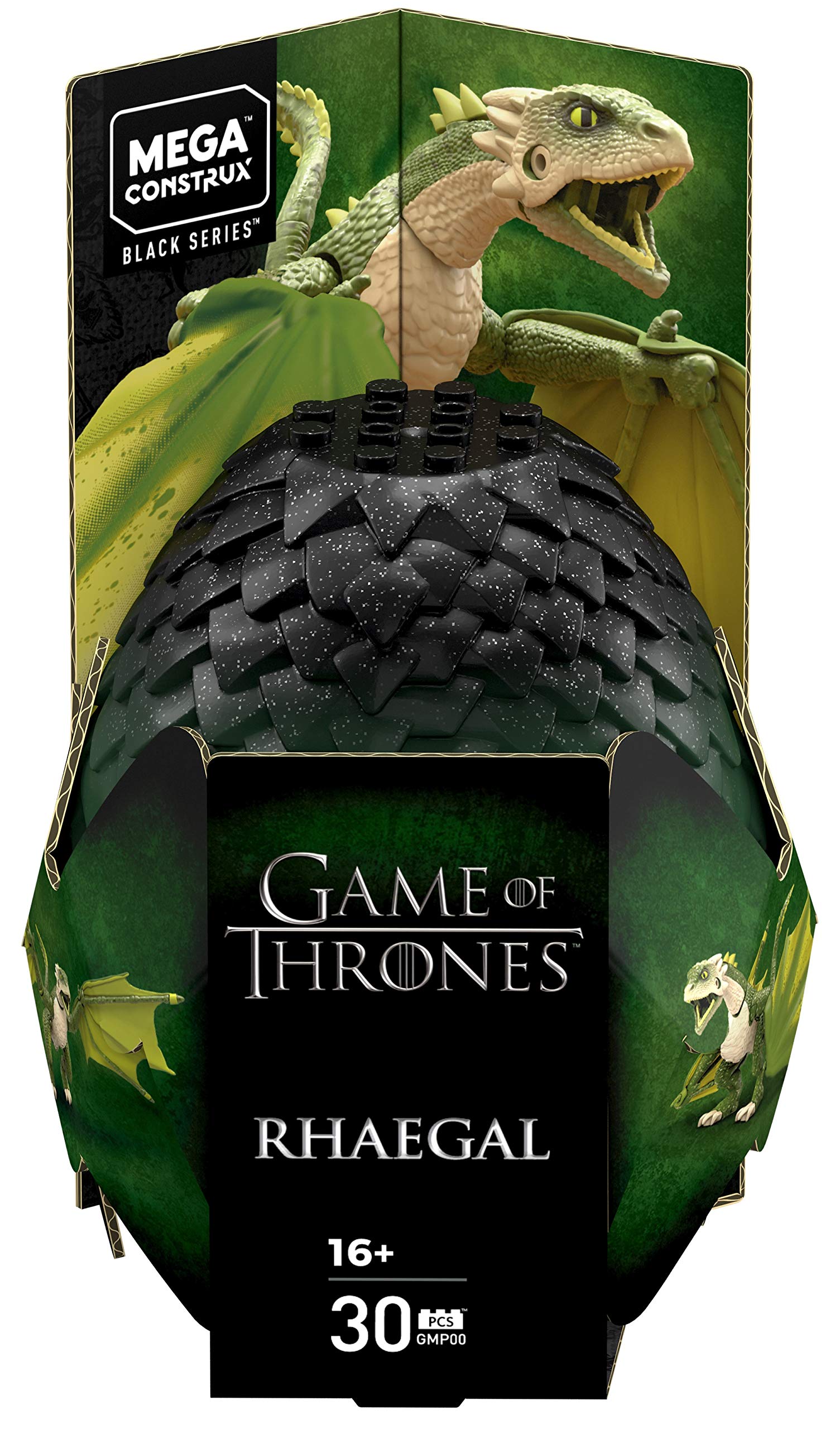 Mega Construx Game of Thrones Rhaegal Building Set – 30-Piece Collectible Dragon with Articulation