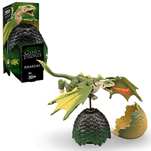 Mega Construx Game of Thrones Rhaegal Building Set – 30-Piece Collectible Dragon with Articulation