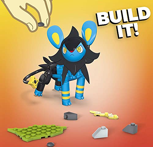 Mega Construx Pokemon Luxio Building Set - 67 Pieces with Electric Battle Effect