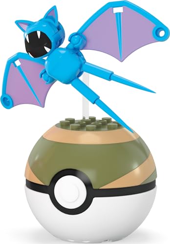 MEGA Pokémon Pikachu & Zubat Building Set with 2 Poké Balls, 40 Pieces, 2-Inch Figures for Kids Ages 7+