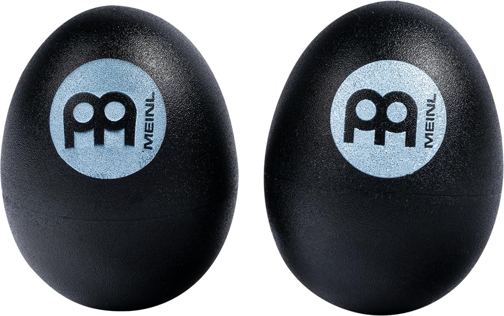 Meinl Percussion ES2-BK Egg Shaker Pair – Black Plastic, 2-Year Warranty