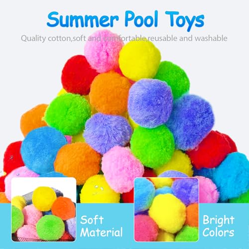 Meirrnyyu 140 Pcs Colorful Water Balls - Reusable Foam Sponge Balls for Pool, Beach, Outdoor Games (7 Colors)