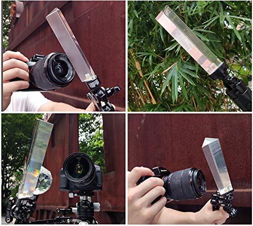 Meking Triangular Prism for Photography – K9 Optical Glass, 1/4" Threaded Mount, 5.12 Inches