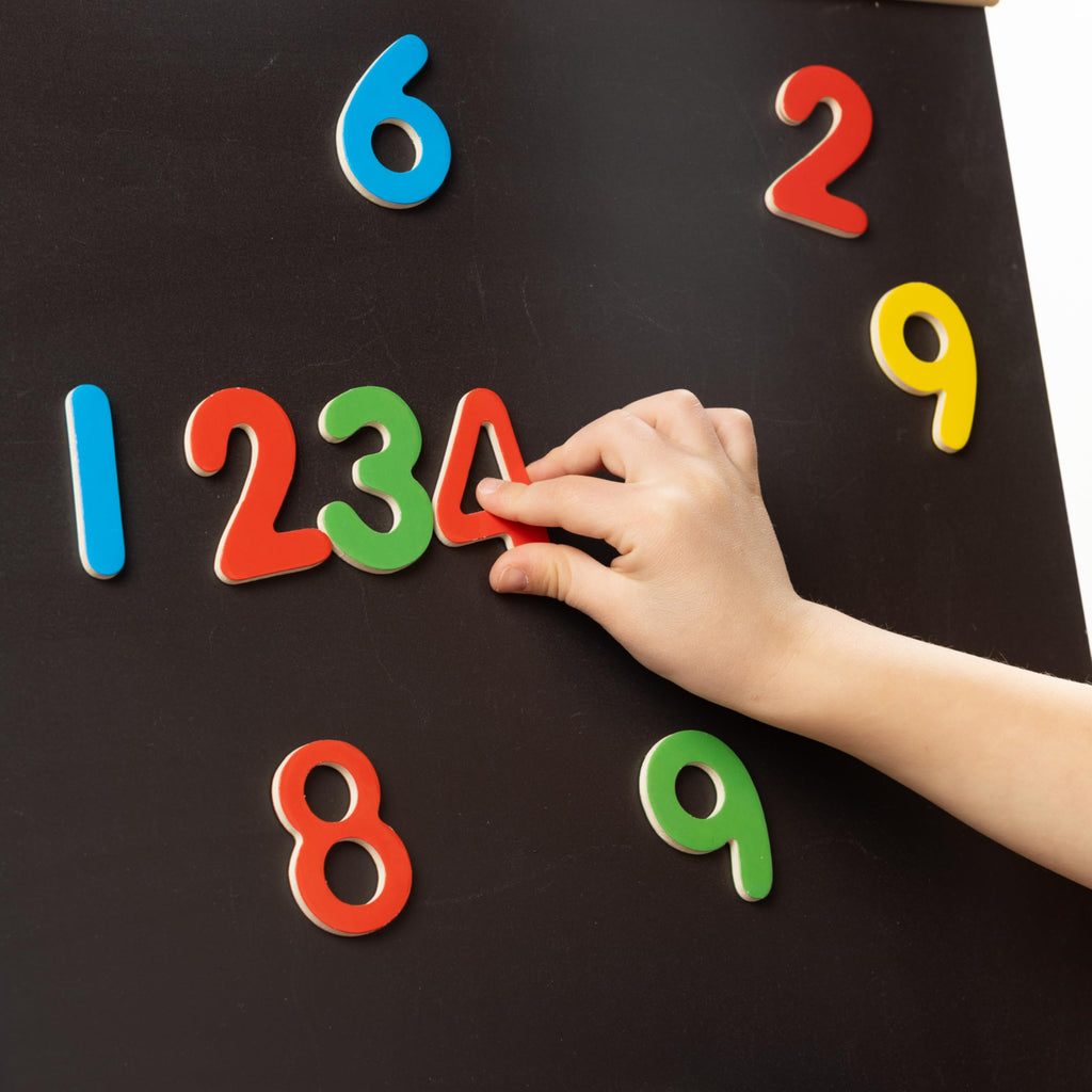 Melissa & Doug 37 Wooden Number Magnets – Numbers 0 to 20 with Math Signs in Wooden Box