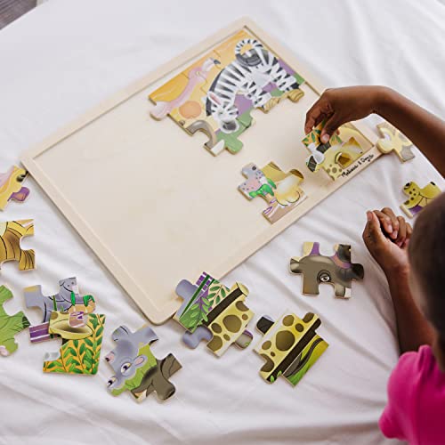 Melissa & Doug African Plains Safari Wooden Jigsaw Puzzle (24 Pieces)