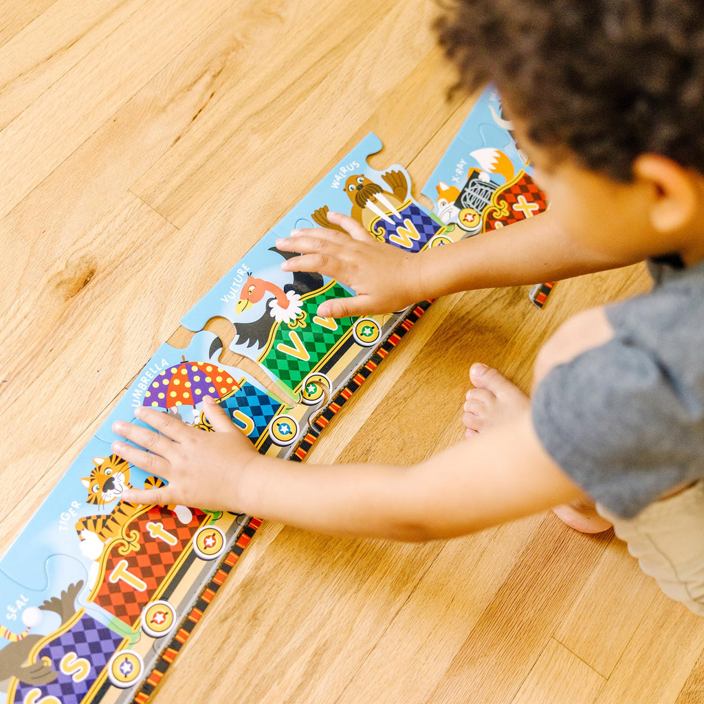 Melissa & Doug Alphabet Express Floor Puzzle: 27-Piece Jumbo Puzzle, 10 Feet Long, FSC Certified