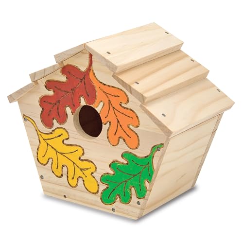Melissa & Doug Created by Me! Birdhouse Kit – Build and Paint a Wooden Bird House for Kids Ages 4-7