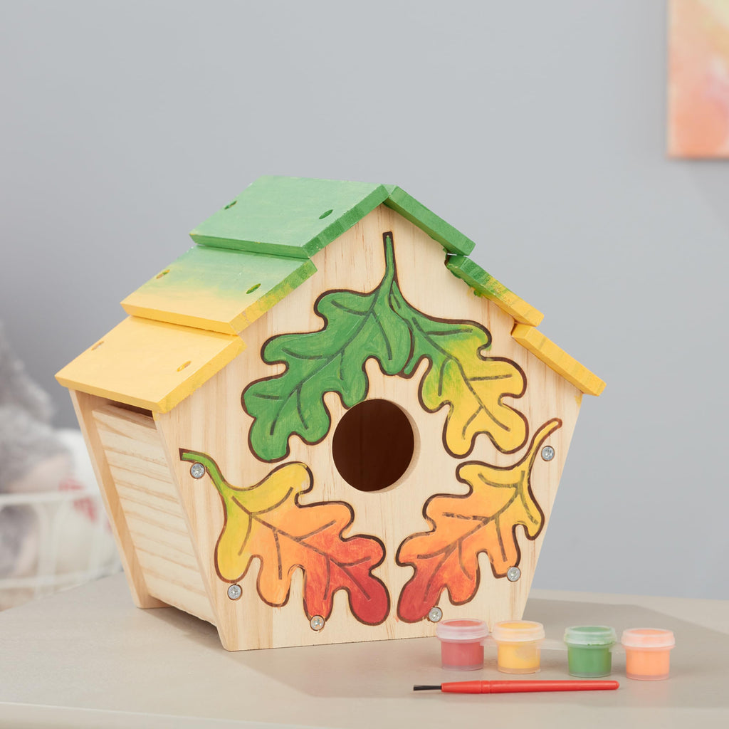 Melissa & Doug Created by Me! Birdhouse Kit – Build and Paint a Wooden Bird House for Kids Ages 4-7