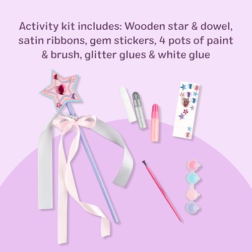 Melissa & Doug Created By Me! Princess Wand Craft Kit – Paint, Gems, Glitter & Ribbons for Kids Ages 4+