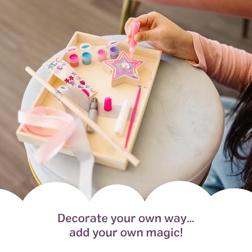 Melissa & Doug Created By Me! Princess Wand Craft Kit – Paint, Gems, Glitter & Ribbons for Kids Ages 4+