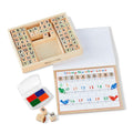 Melissa & Doug Deluxe Letters and Numbers Wooden Stamp Set – 71 Stamps, 4-Color Ink Pad, Activity Book (Ages 4-8)