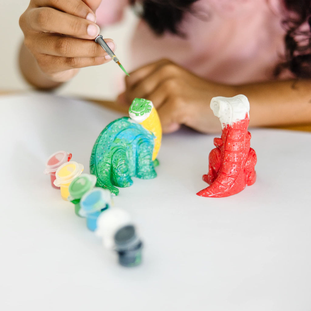Melissa & Doug Dinosaur Figurines Craft Kit – Paint Your Own Resin Dinosaurs, Ages 8+